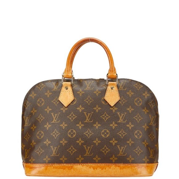 LOUIS VUITTON Brown Monogram Leather Alma PM Bag